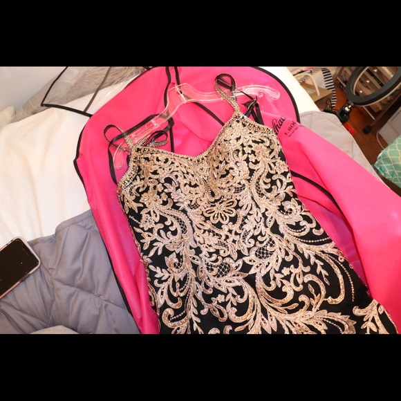 rose gold & black prom dress - Picture 3 of 7